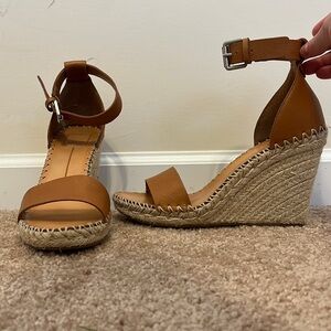 Dolce Vita Cognac Espadrille Wedges 8.5
